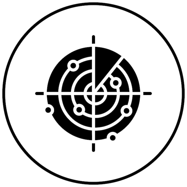 Radar vector icon Can be used for Ocean iconset