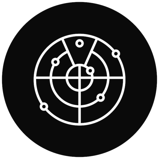 Radar vector icon Can be used for Shooting iconset