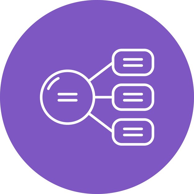 radial list icon vector image can be used for infographic