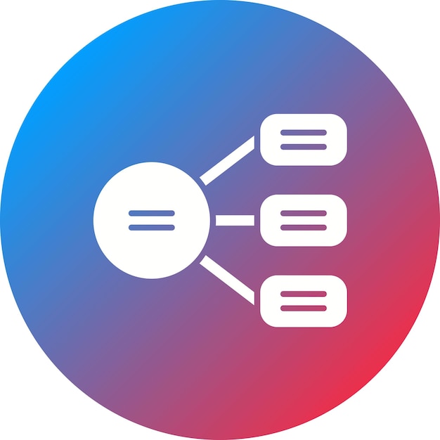 radial list icon vector image can be used for infographic