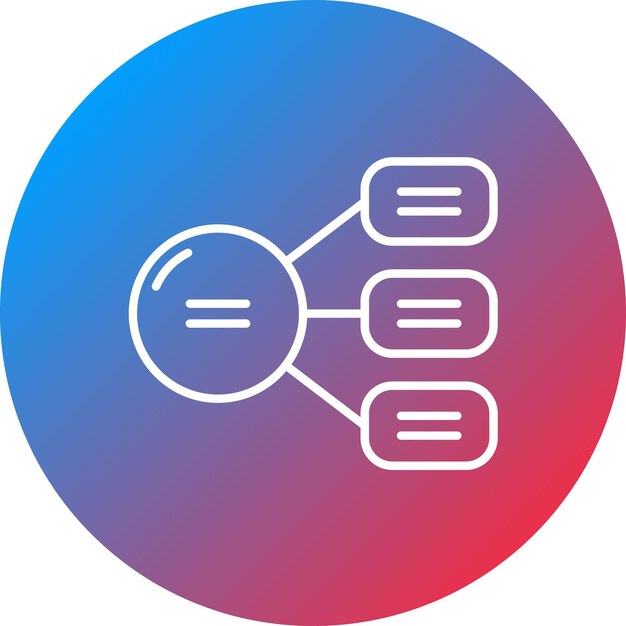 radial list icon vector image can be used for infographic