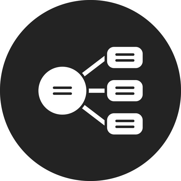 radial list icon vector image can be used for infographic