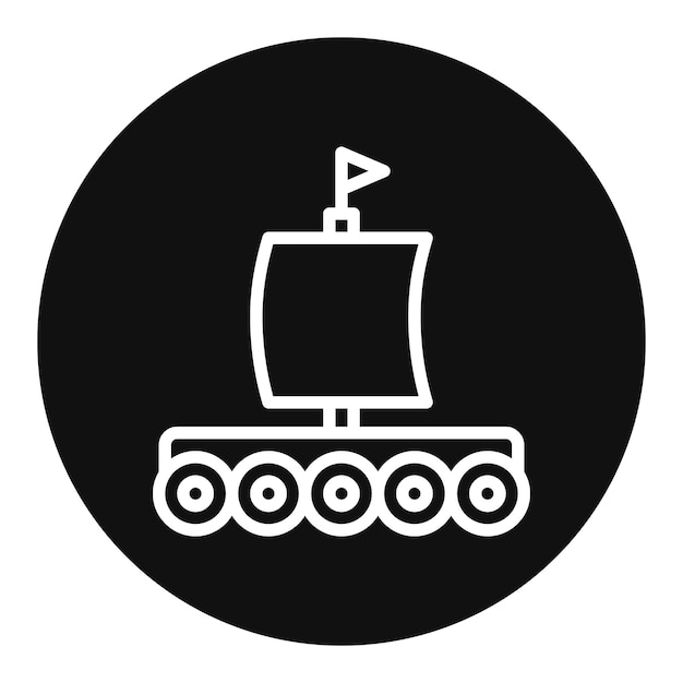 raft icon vector image can be used for additive maufacturing