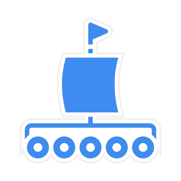 raft icon vector image can be used for additive maufacturing