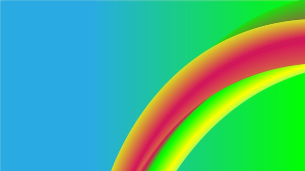 Rainbow abstract curved background design