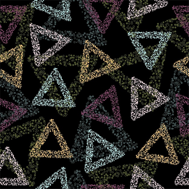 rainbow color triangle seamless pattern vector eps 10