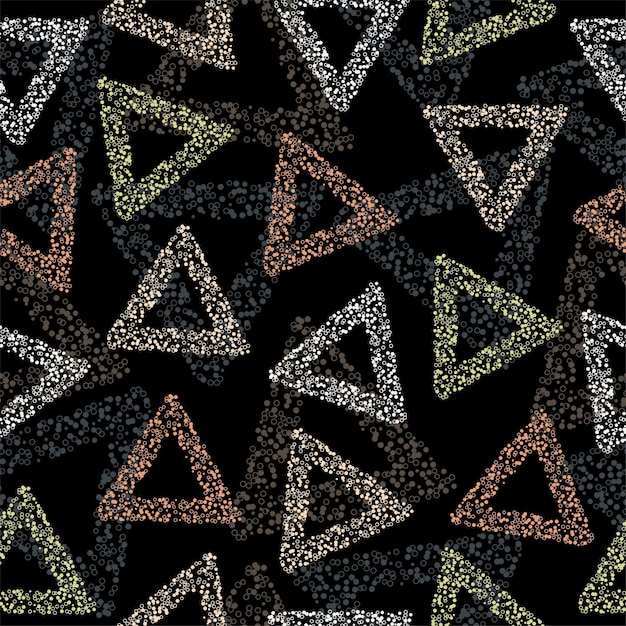 rainbow color triangle seamless pattern vector eps 10