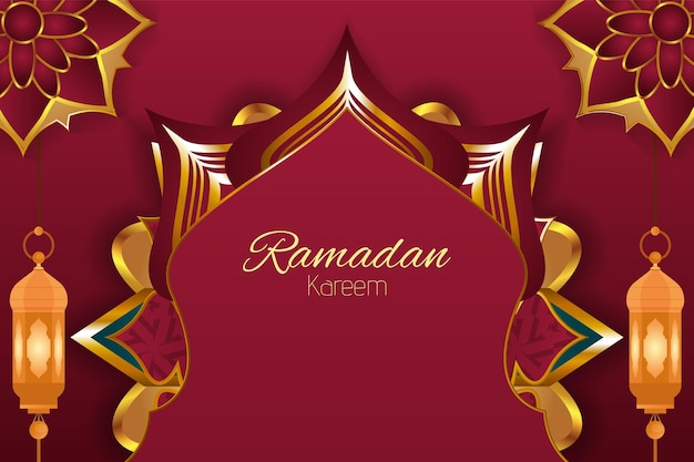 Ramadán Kareem islámské pozadí s prvkem