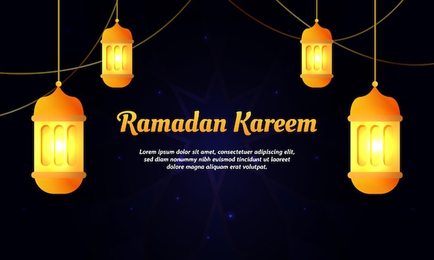 Ramadan kareem traditional islamic festival religious web banner template