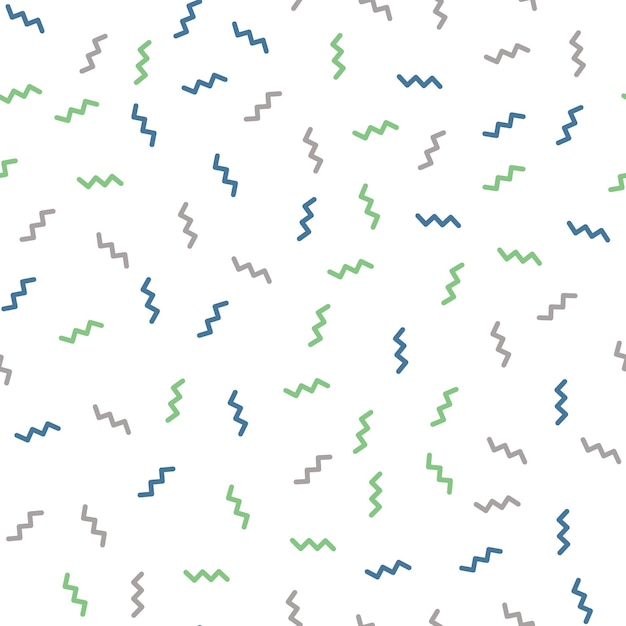 Random zigzag pattern in 80s, 90s retro style. Abstract geometric background