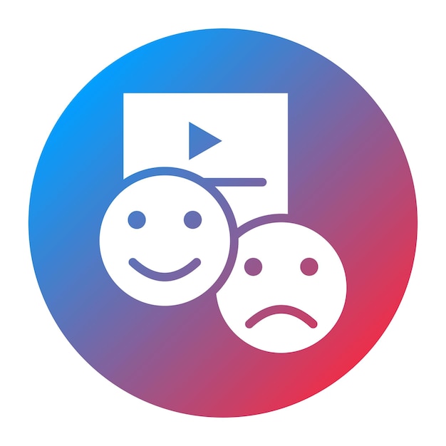 reaction video icon vector image can be used for live streaming