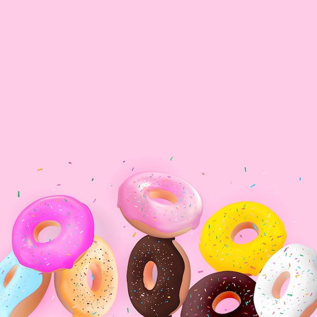 realistic 3d sweet tasty dessert illustration