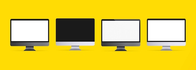 Realistic computer monitor illustration