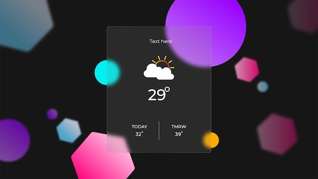 realistic gradient glassmorphism effect background