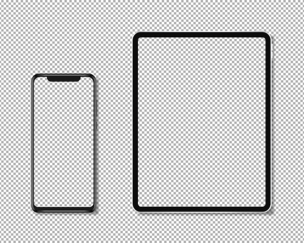 Realistic phone and tablet 