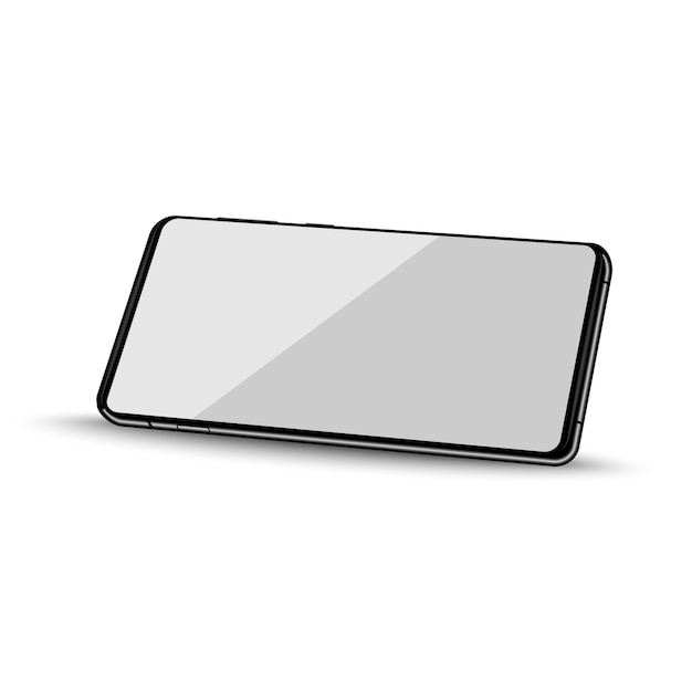 Realistic smartphone in perspective view