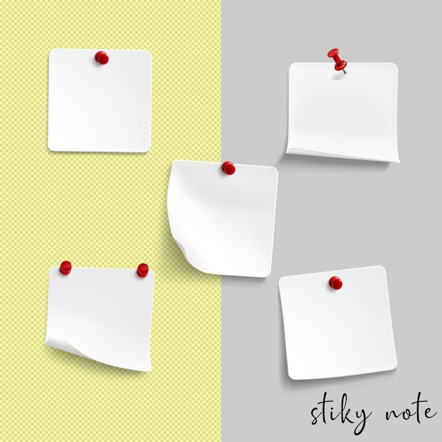 Realistic Sticky Note Mockup