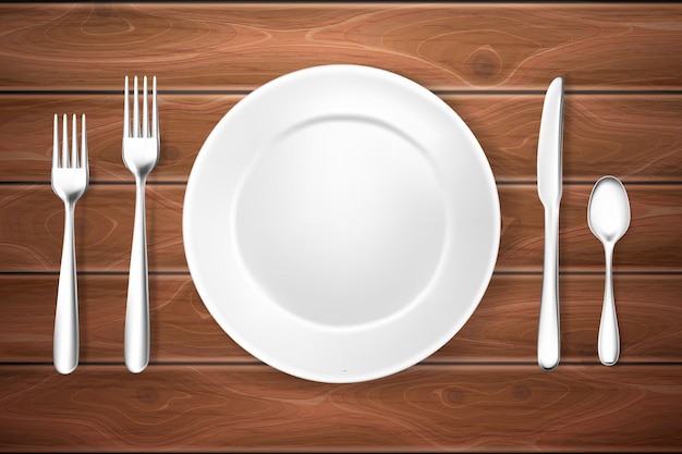 realistic table setting illustration