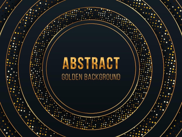 Realistic texture with light effect and golden glitters dots element decoration