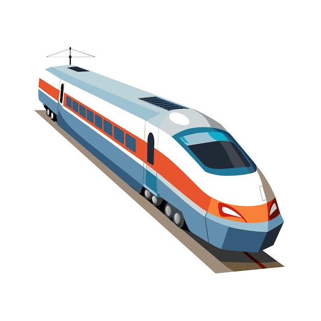 Realistic Train vector illustration concept