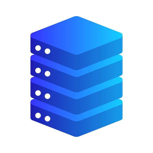 Rectangle Shape Database Gradient Style