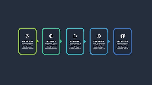 Rectangles infographic Business data visualization