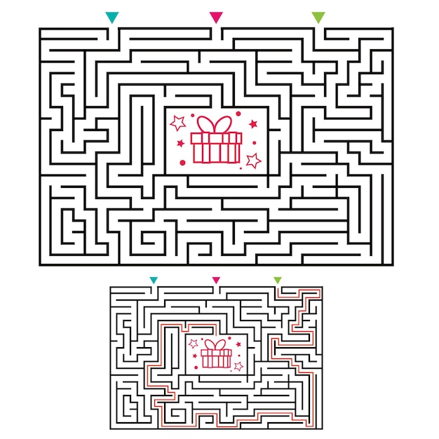 rectangular maze labyrinth game for kids labyrinth logic conundrum
