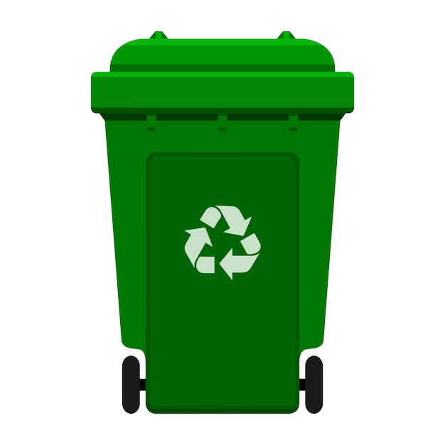 Recycle Bin Green vector illustration