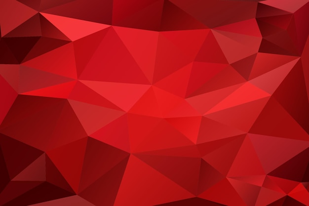 Red abstract geometric polygonal background