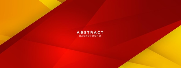 Red and yellow geometric shapes abstract background geometry shine and layer element vector for presentation design Suit for business corporate institution party festive seminar and talks
