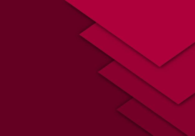 Red Background Geometric Overlap Layer Paper Cut on Dark with Space Design