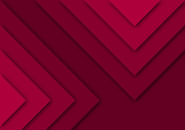 Red Background Geometric Overlap Layer Paper Cut on Dark with Space Design