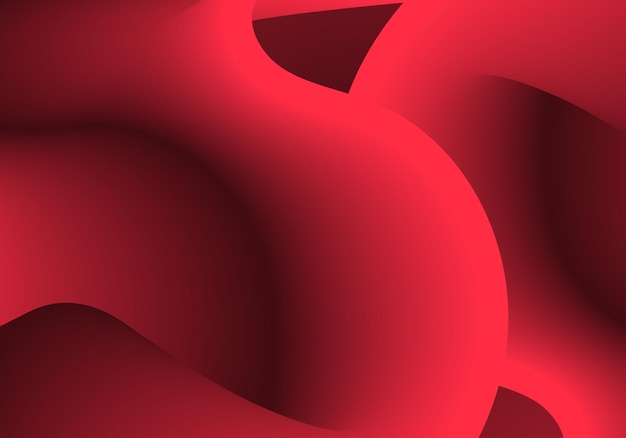 Red fluid wave. Duotone geometric compositions with gradient 3d flow shape. Innovation mode vector