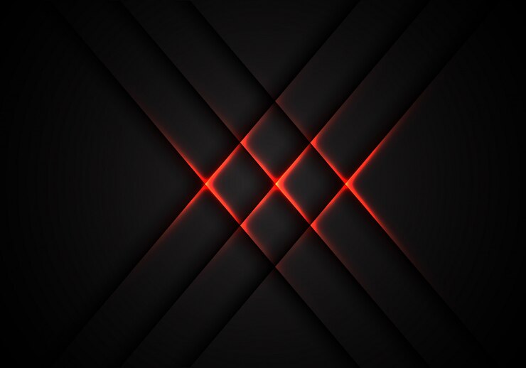 Vektor red light cross pattern on grey technology background.