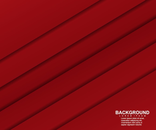 red paper slice style banner template background