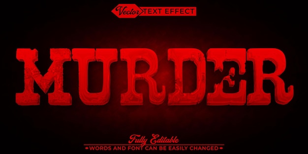 red prison murder vector fully editable smart object text effect
