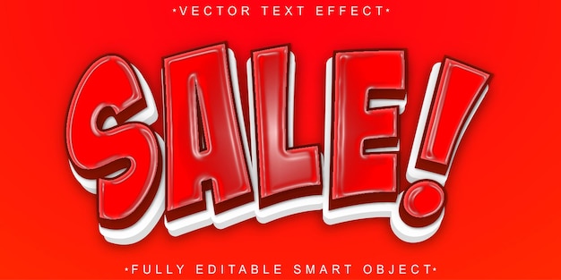 red sale vector fully editable smart object text effect