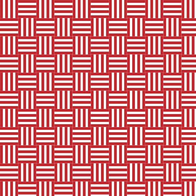 Red seamless line pattern Abstract geometric vector pattern red and white line illustration