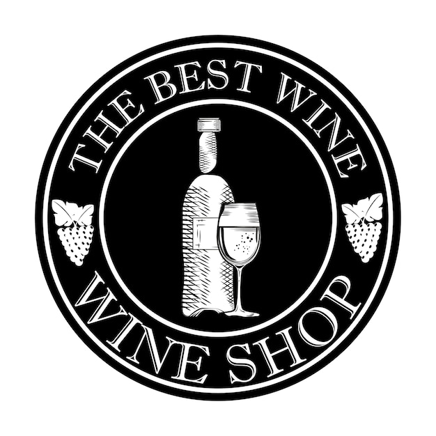 red wine bottle and cup label