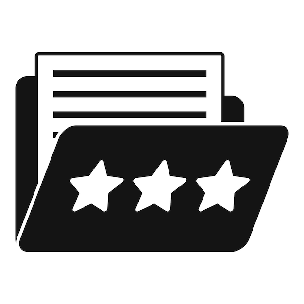 Remarketing star folder icon Simple illustration of remarketing star folder vector icon for web design isolated on white background