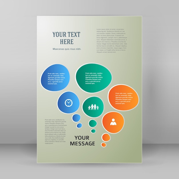 report infographics presentation format a4 brochure layout pages