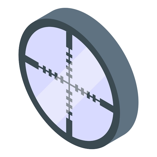 Reticle sight icon Isometric of Reticle sight vector icon for web design isolated on white background