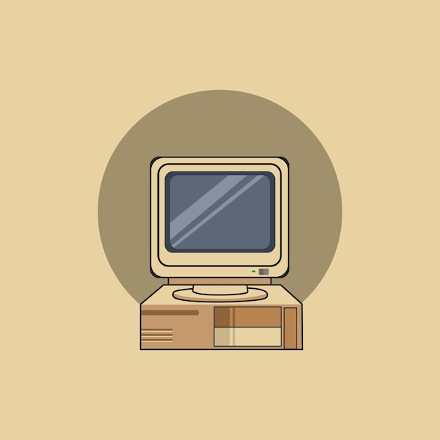 retro computer illustration