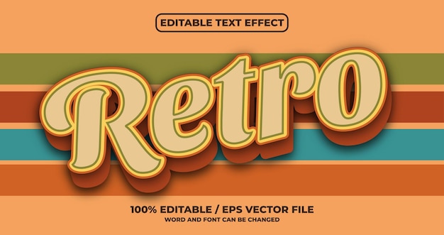 Retro editable text effect
