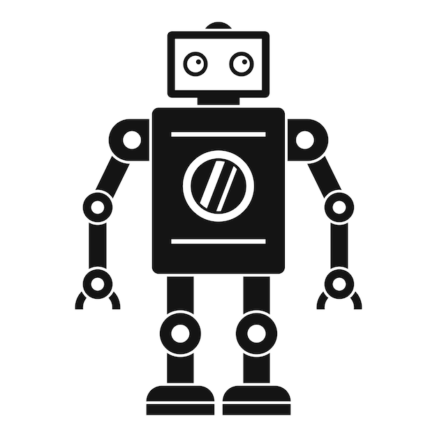 Retro robot icon Simple illustration of retro robot vector icon for web