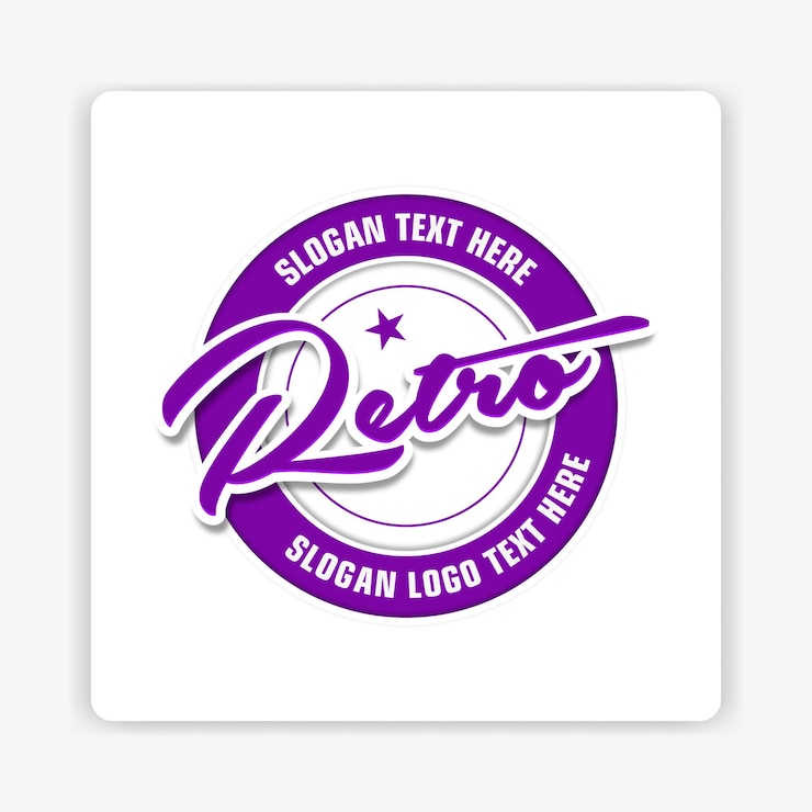 Vektor retro šablona loga, upravitelná