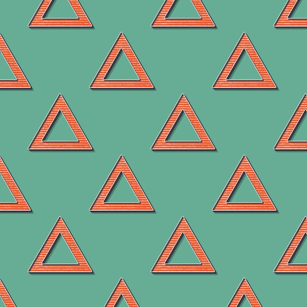 retro triangles pattern, abstract geometric background in 80s, 90s style. geometrical simple illustration