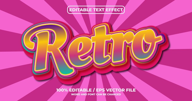 Retro upravitelný efekt textu