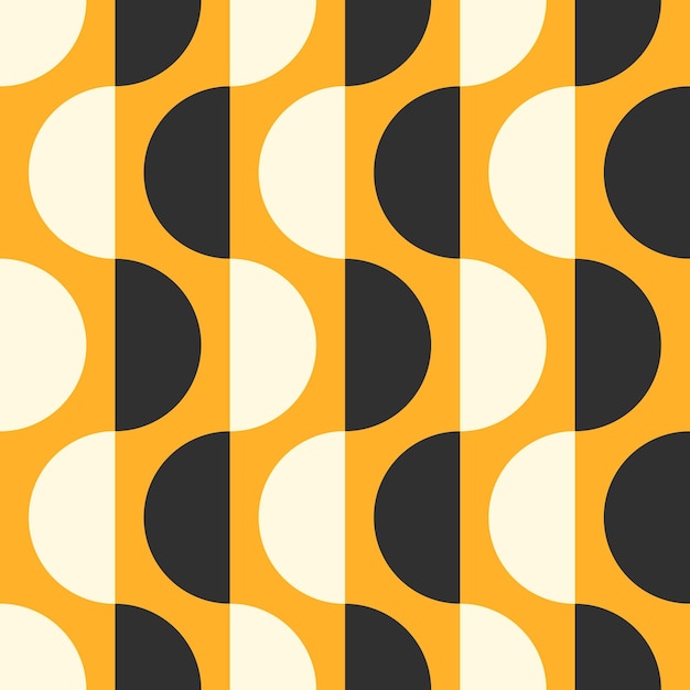 Retro vintage seamless vector geometric pattern. 70s retro print for fabric cover background