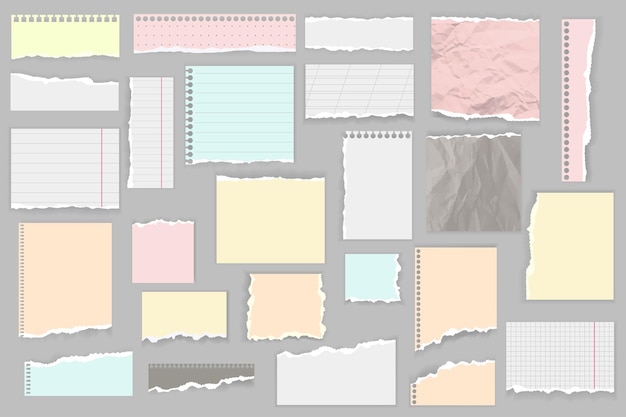 Ripped Papers Vector Set